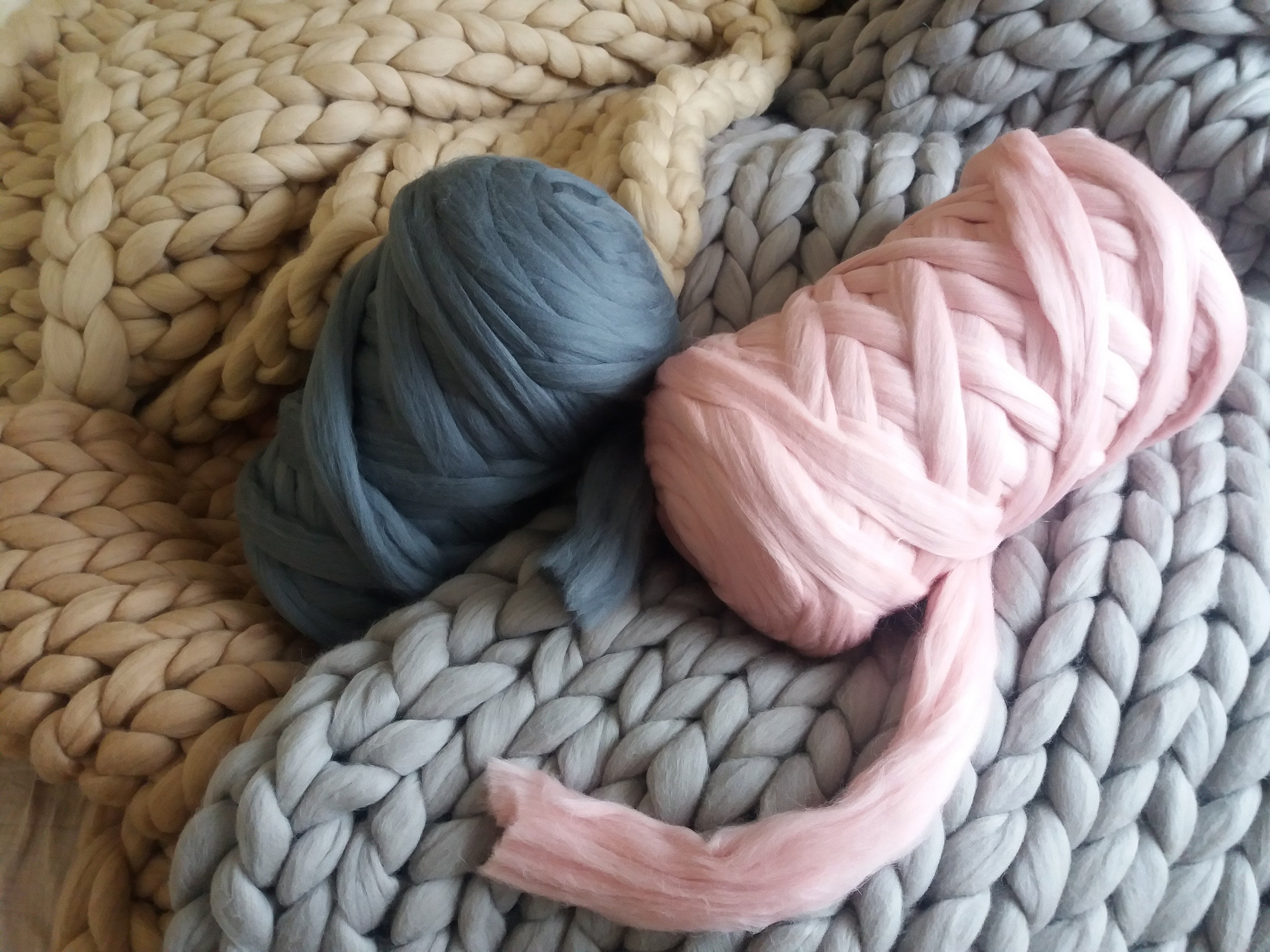 Chunky 100 Merino Wool Yarn for Chunky Knit Blanket DIY Etsy Canada