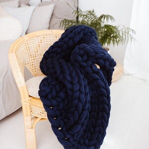 Green Blanket Chunky Knit Blanket Green Throw Blanket Boho Etsy