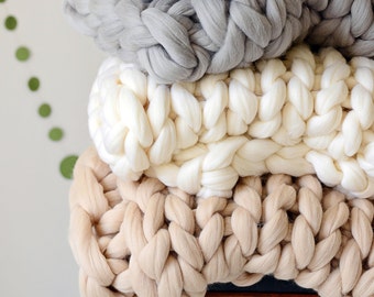 7th Anniversary Gift | Wool Anniversary Gift | Anniversary Gifts | Wool Blanket | Chunky Knit Blanket | Wool Gifts, Wool Gift Trending Now!