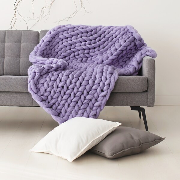Giant Knit Blanket Etsy