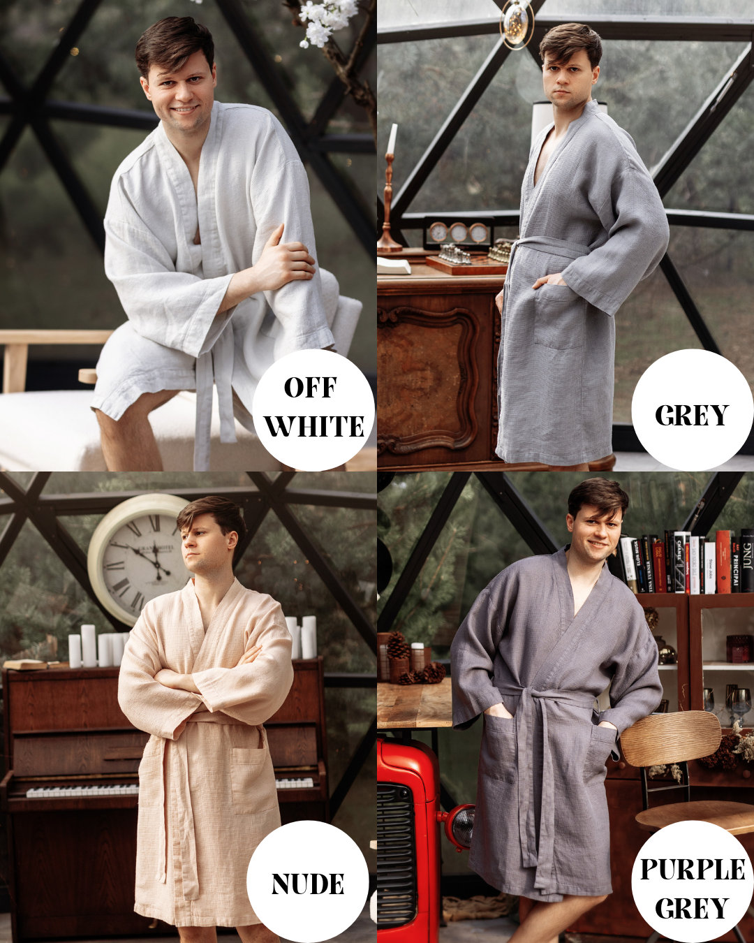 Amazon Vestaglia Uomo Taglie Forti Vestaglia Uomo Invernale Con - Main Image