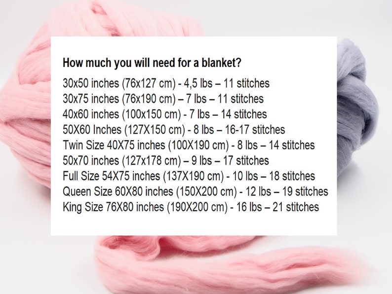 Chunky 100% Merino Wool Yarn for Chunky Knit Blanket, DIY Knitting Kit, Super Chunky Yarn, Chunky Yarn Giant Knitting Gift Christmas image 6
