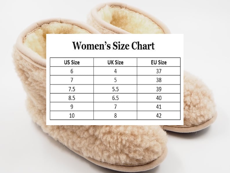 May include: A size chart for women's shoes, showing US, UK, and EU sizes. The chart shows sizes 6 through 10 in US sizes, 4 through 8 in UK sizes, and 37 through 42 in EU sizes.