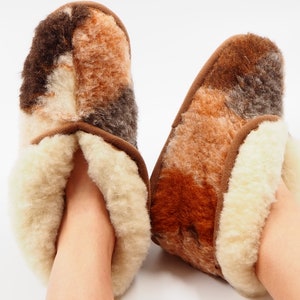 Hoge schapenvacht pantoffels dames, wollen huislaarzen, fleece mocassinsokken met antislipzool, zachte schoenen voor thuis, kerstcadeau voor haar