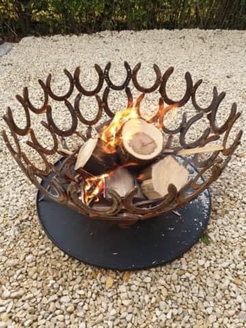Horseshoe Fire Pit Etsy