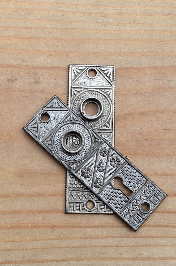 Antique Eastlake Iron Door Plate Set / Vintage Eastlake Door Etsy image 0 - Antique Eastlake Iron Door Plate Set / Vintage Eastlake Door Etsy