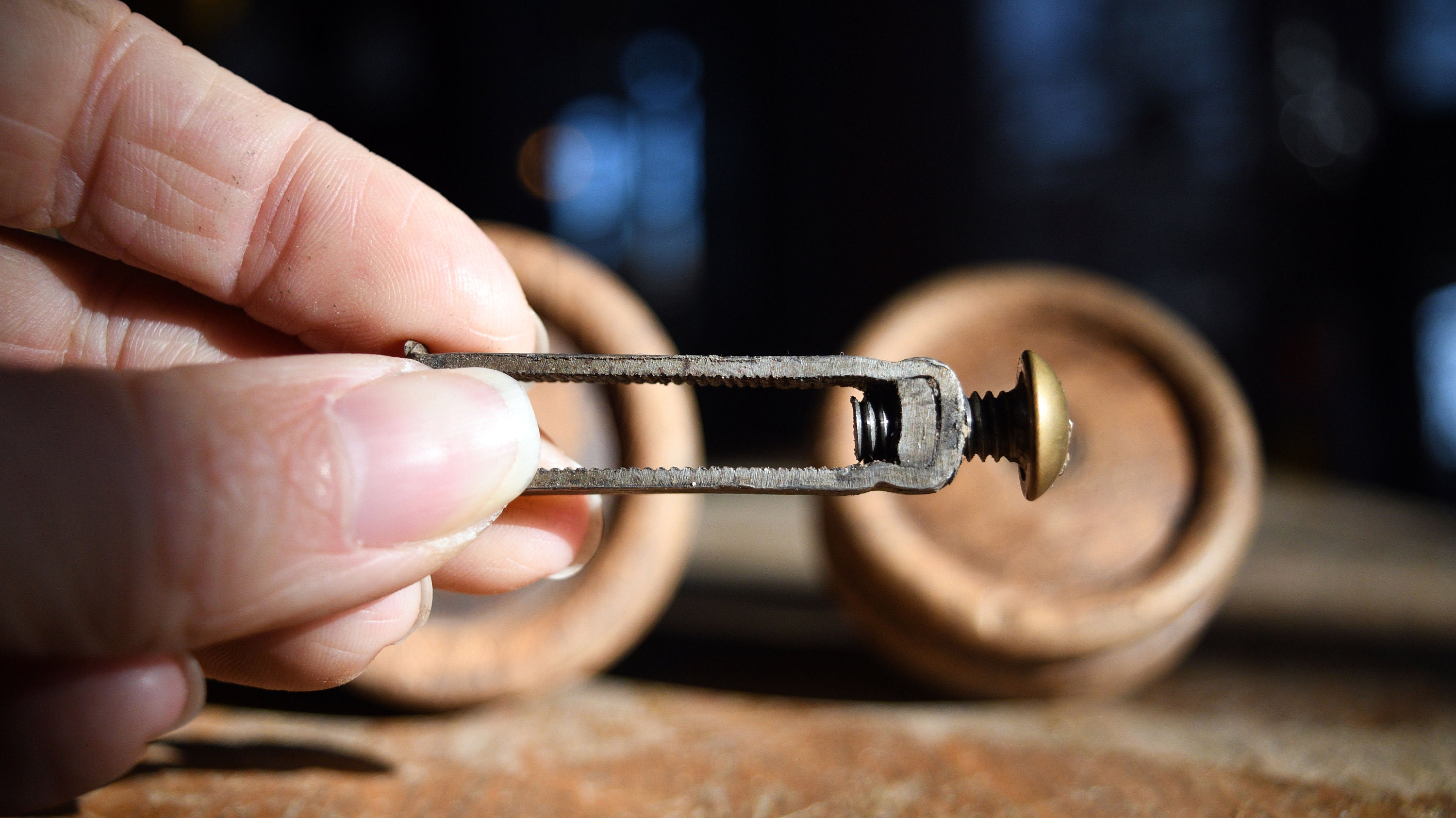 Vintage door knob set antique door knobs wood handle set Etsy