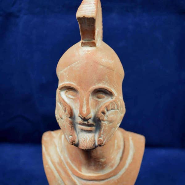 Leonidas sculpture buste roi spartiate antique Grec Héros artefact