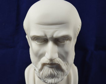 Hippocrates sculpture bust ancient Greek "Father of Modern Medicine" statue