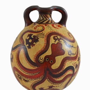 Minoan Art Pottery Amphora Vase Octopus Design Ancient - Etsy