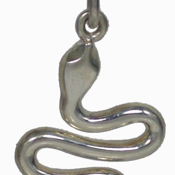 Minoan Snake Silver Pendant - Ancient Greece - Crete - Healing Symbol - Asklepios