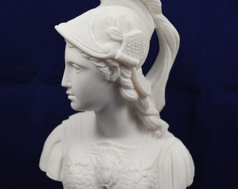 Athena sculpture bust Minerva ancient Greek Goddess big bust