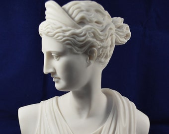 Artemis sculpture Diana bust Ancient Greek Goddess of hunt Great statue