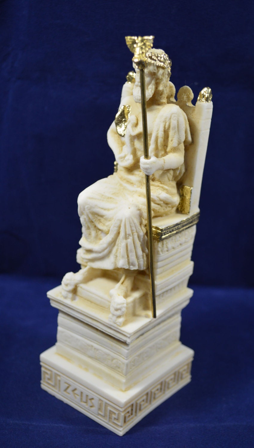  Zeus sculpture throne statue ancient Greek God king of all Etsy