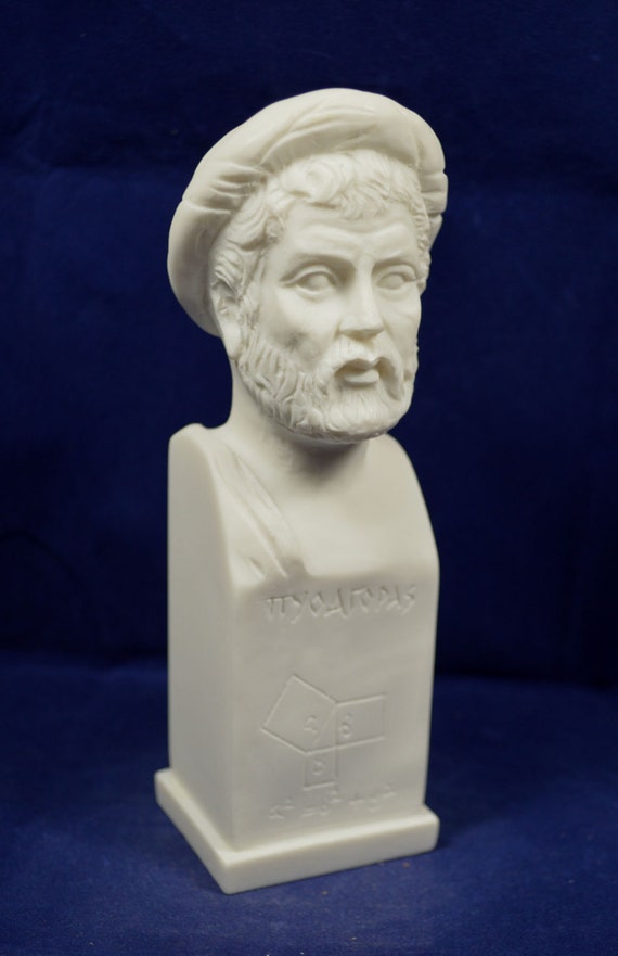 11" Pythagoras Samos Greek Philosopher Mathematician Statue Sculpture Figure 