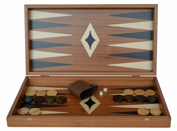 Olive Wood Chips Without Chess pawns Mahogany Wood Backgammon Chess 