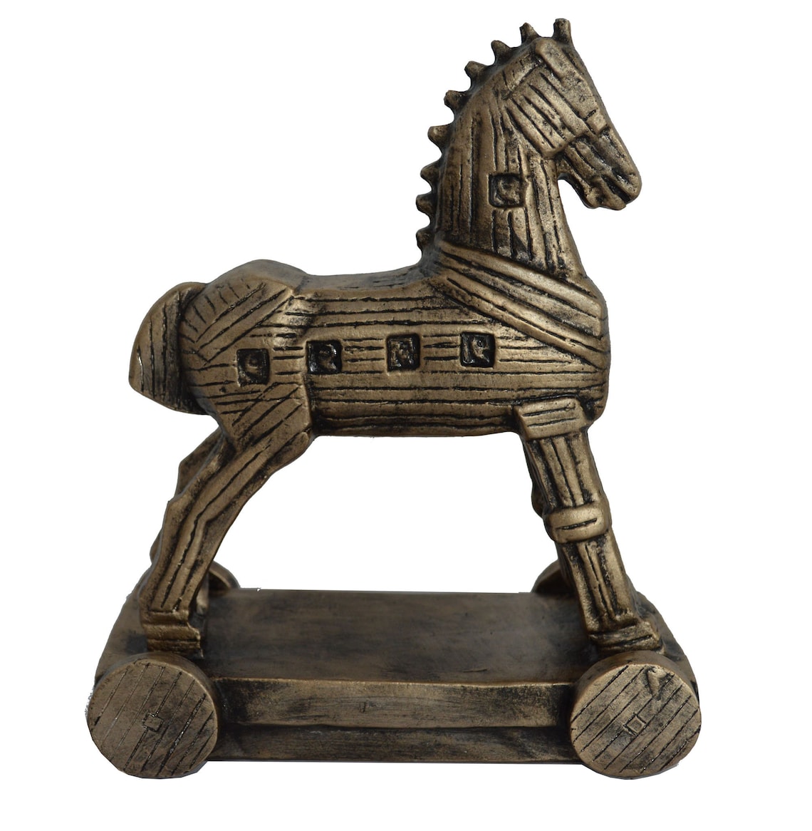 Trojan Horse Sculpture Artifact Statue Bronze Effect Etsy UK