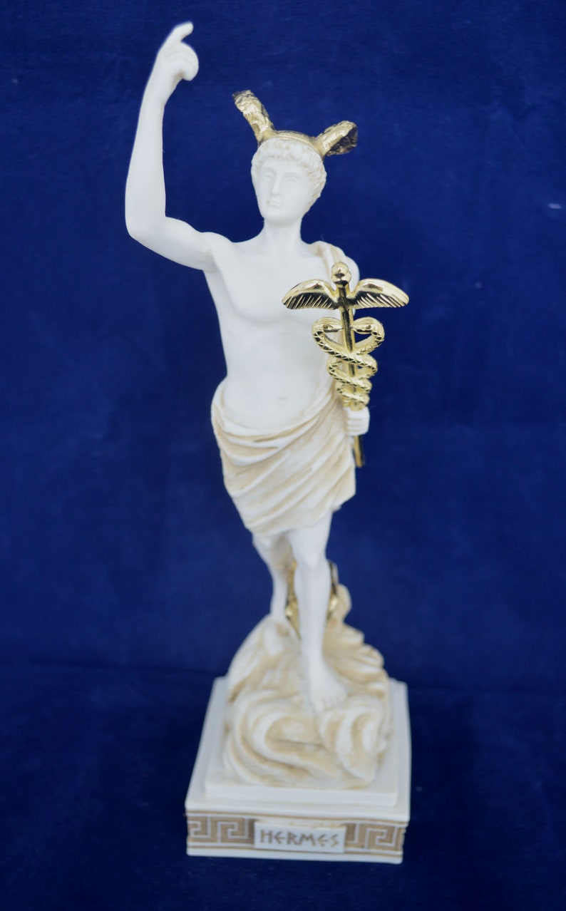 Dios Hermes Escultura Antiguo Mensajero Griego De Los Dioses Etsy