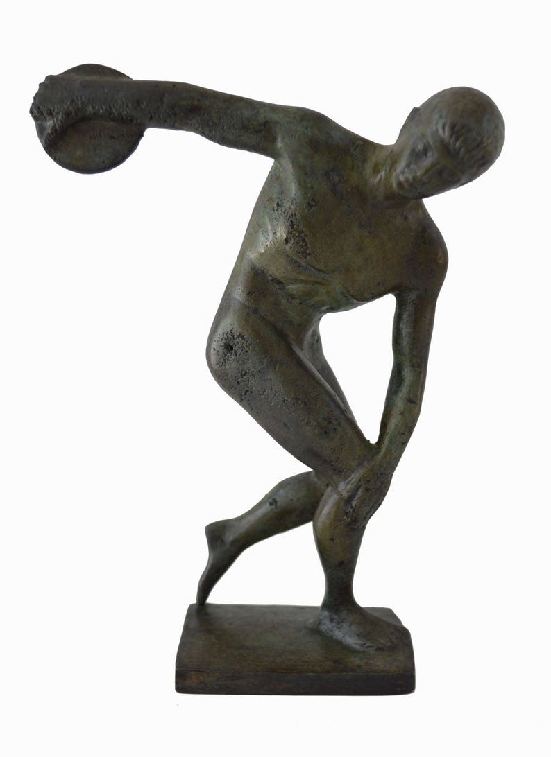 Discobolus of Myron Statue Ancient Greek Bronze Discus Thrower Etsy