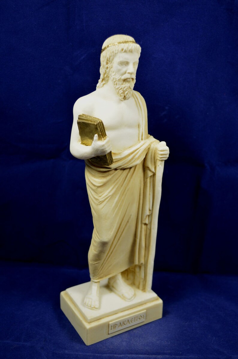 Het beeldhouwwerk oude Griekse filosoof verouderd standbeeld Etsy