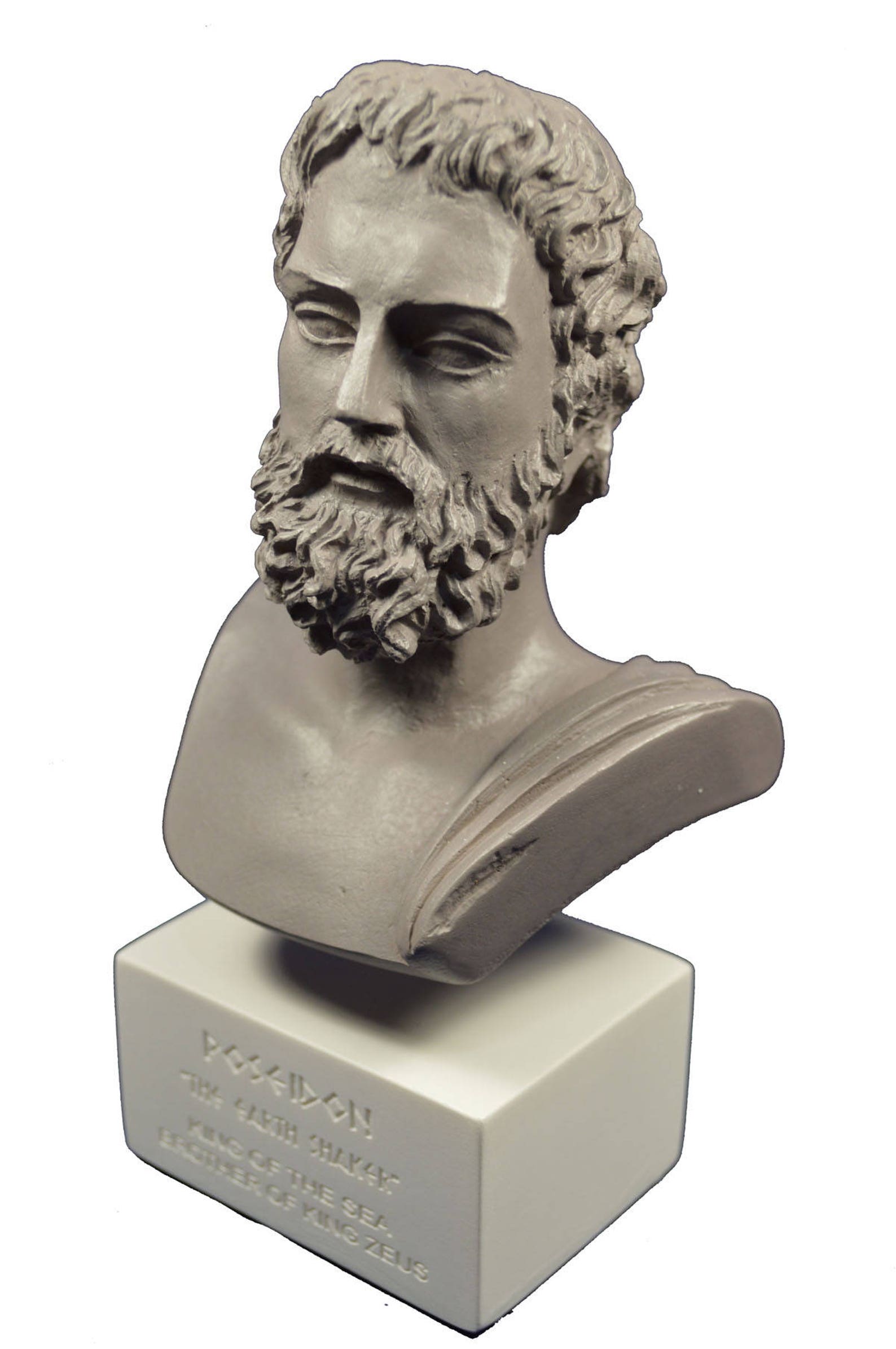 Poseidon sculpture ancien Dieu grec de la mer Neptune buste de Etsy