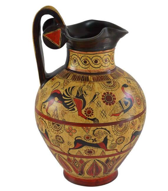 Minoan Pottery Oinochoe Amphora Vase Ancient Greece Etsy