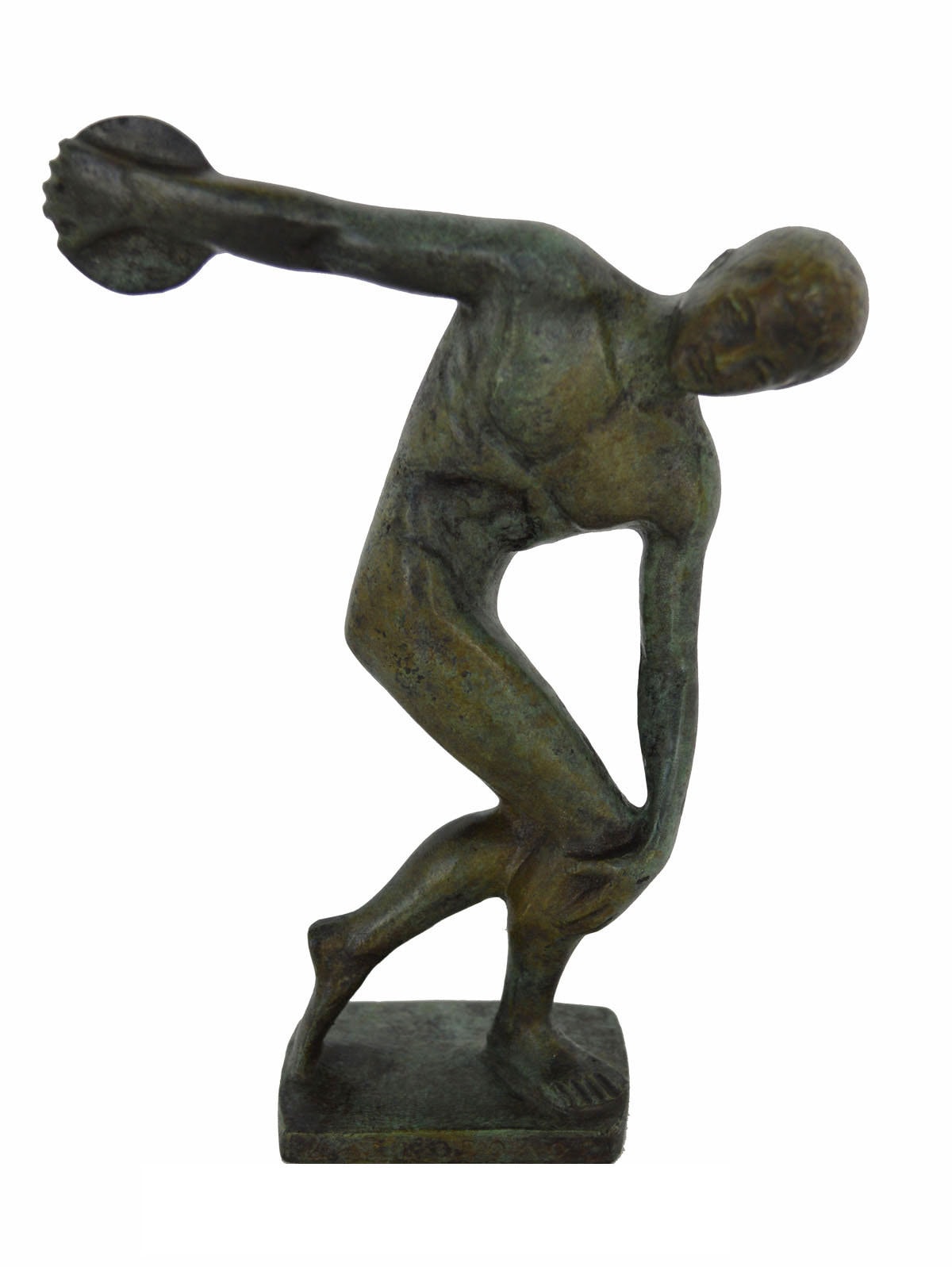 Discobolus of Myron Bronze Statue Discus Thrower sculpture Etsy