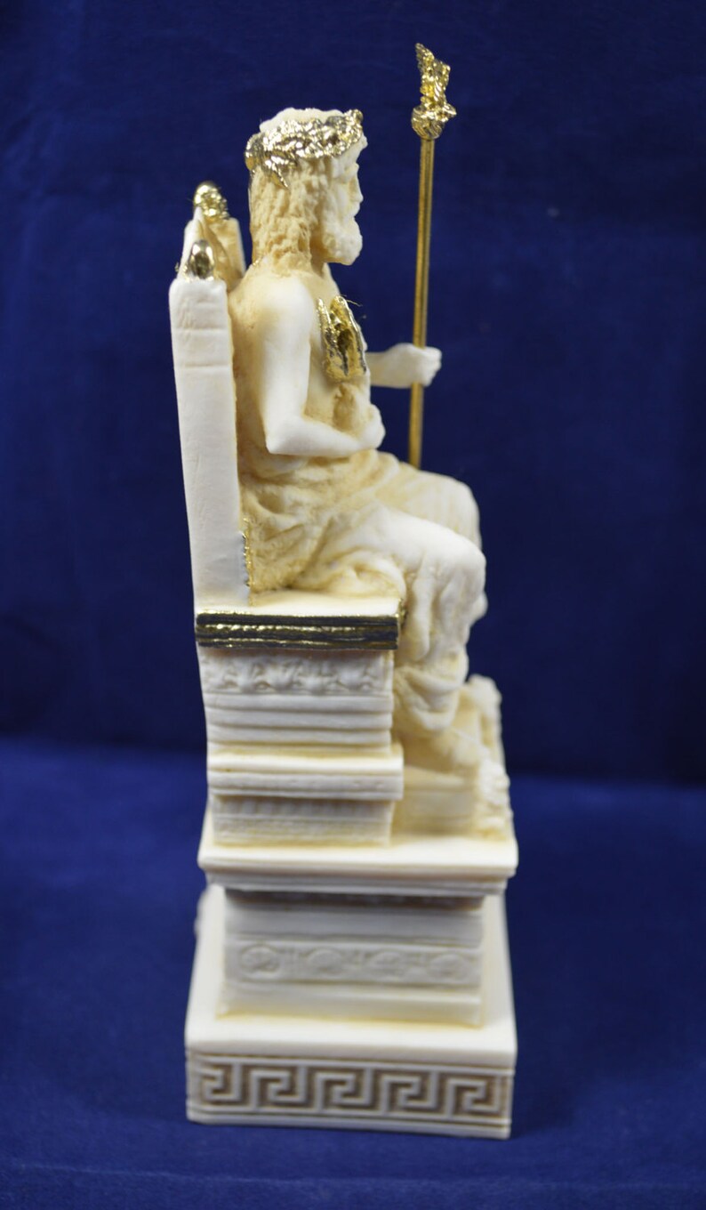 Zeus Sculpture Throne Statue Ancient Greek God King of All Etsy