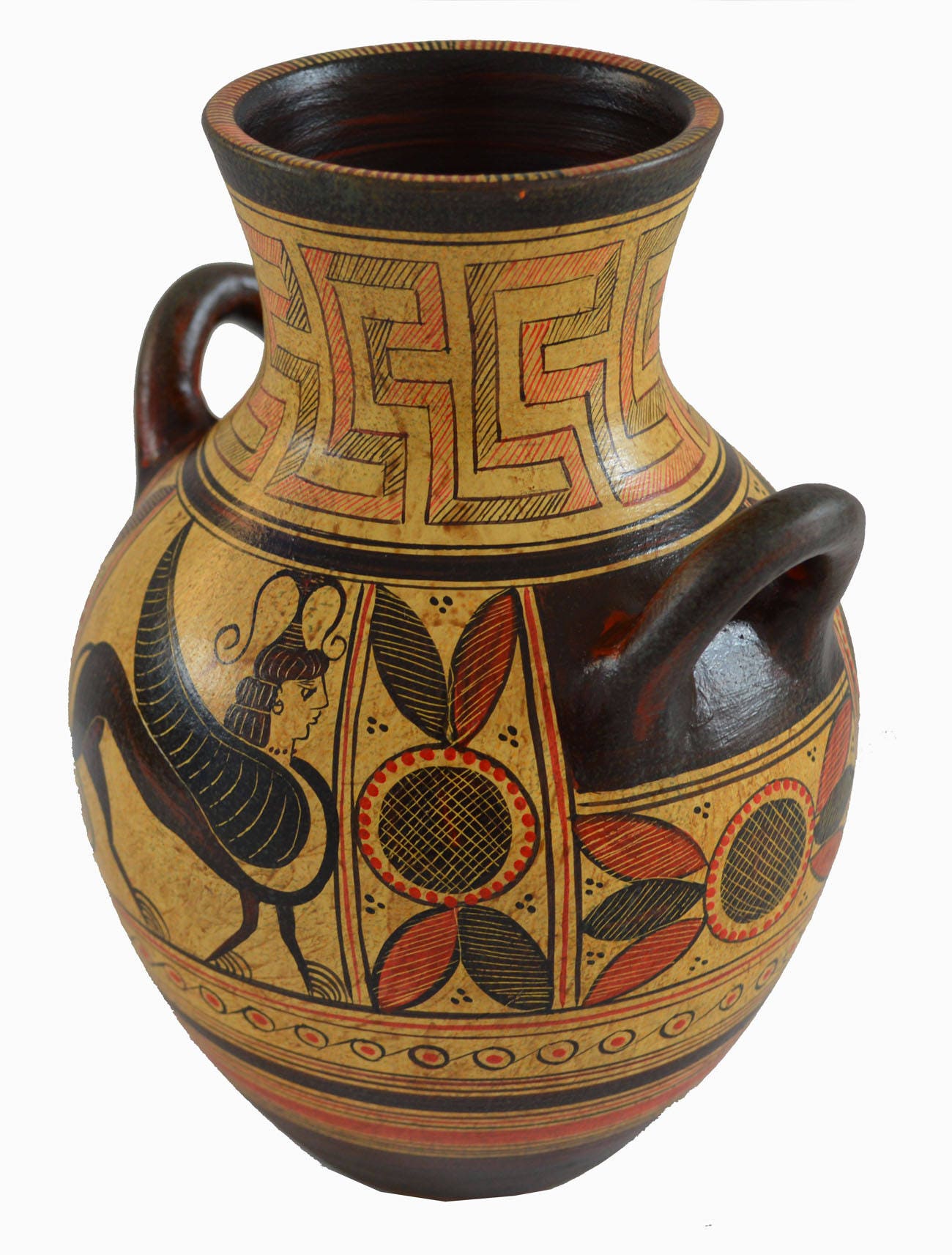 Minoan Pottery Amphora Vase Griffin Guardian Ancient Crete Etsy UK