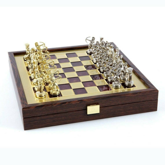 The Manopoulos Archers Luxury Chess Set with Wooden Case