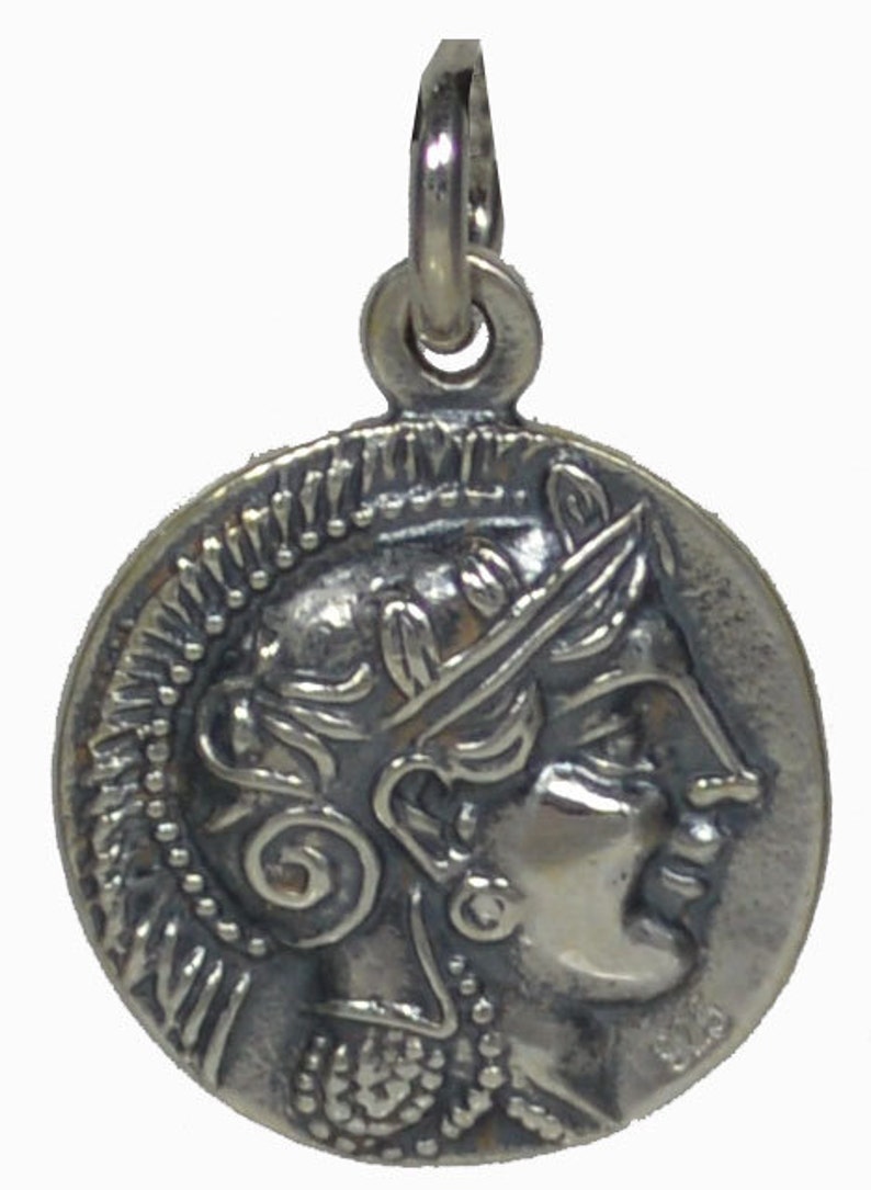 Owl Of Wisdom Goddess Athena SIlver 925 Pendant