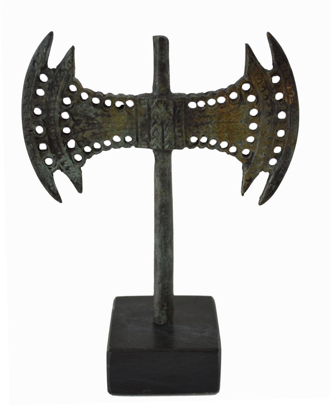 Double Axe Ancient Greek Bronze Labrys Reproduction Miniature Etsy