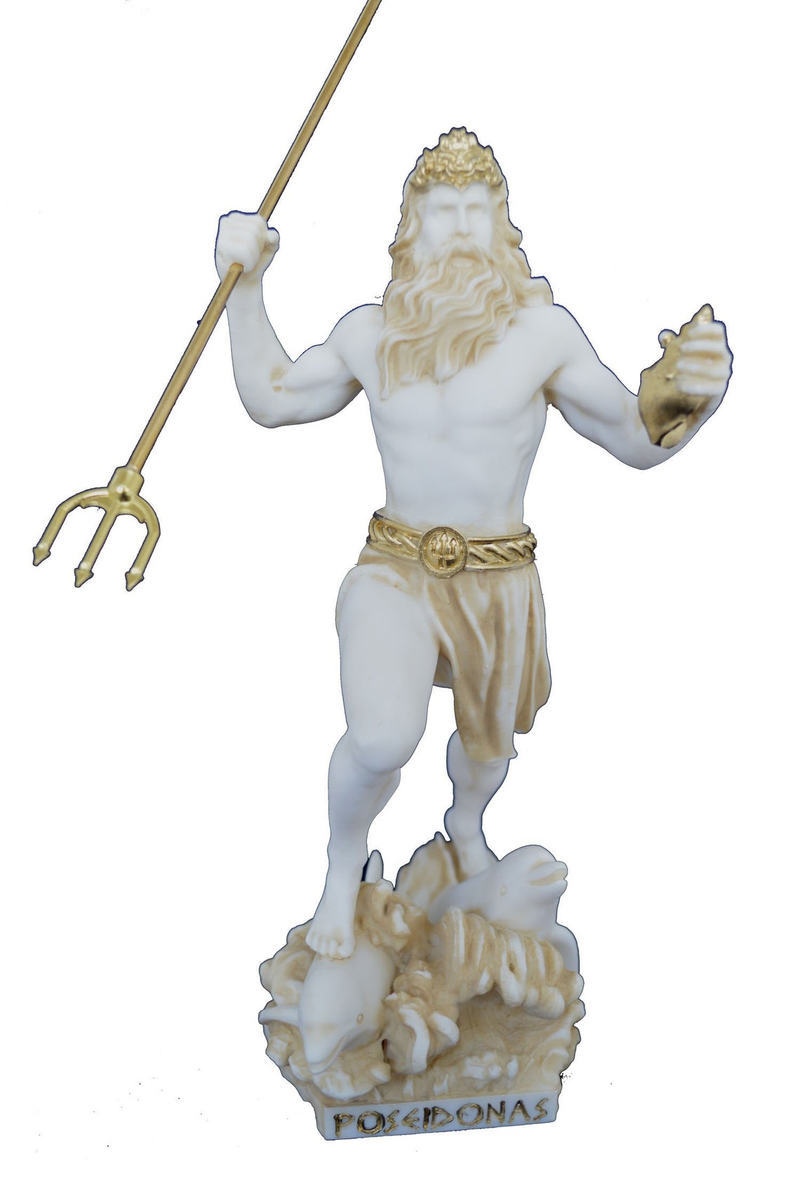 Poseidon Neptunus sculptuur oude Griekse God van de zee Etsy
