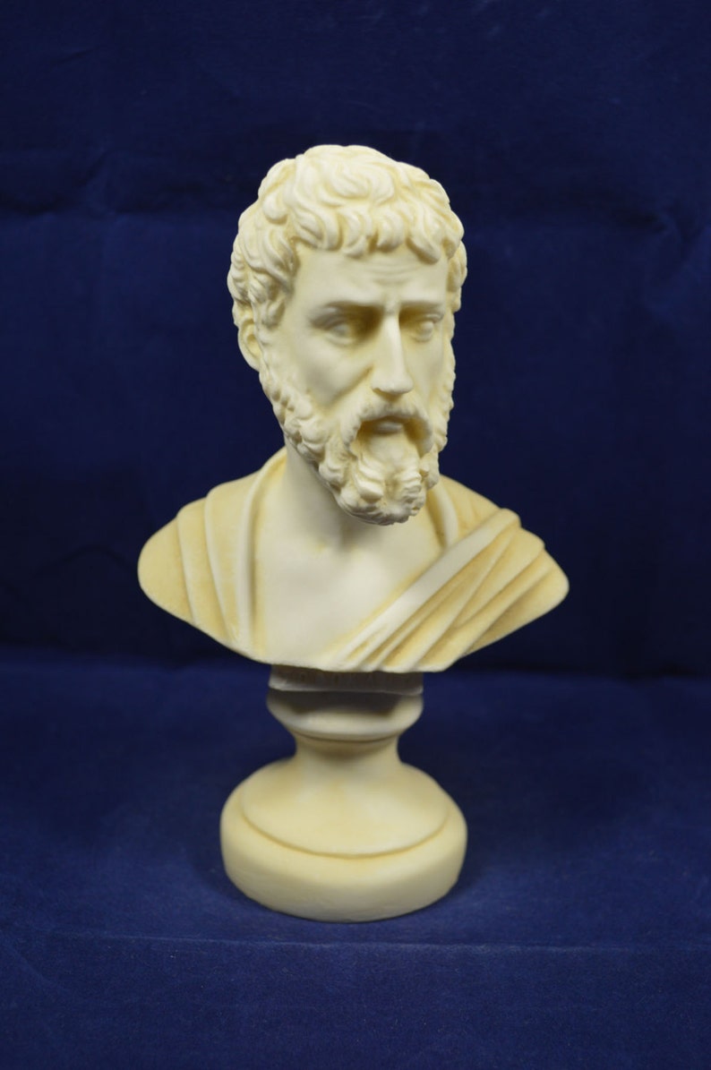 Sophocles sculpture bust ancient Greek philosopher aged statue image 1