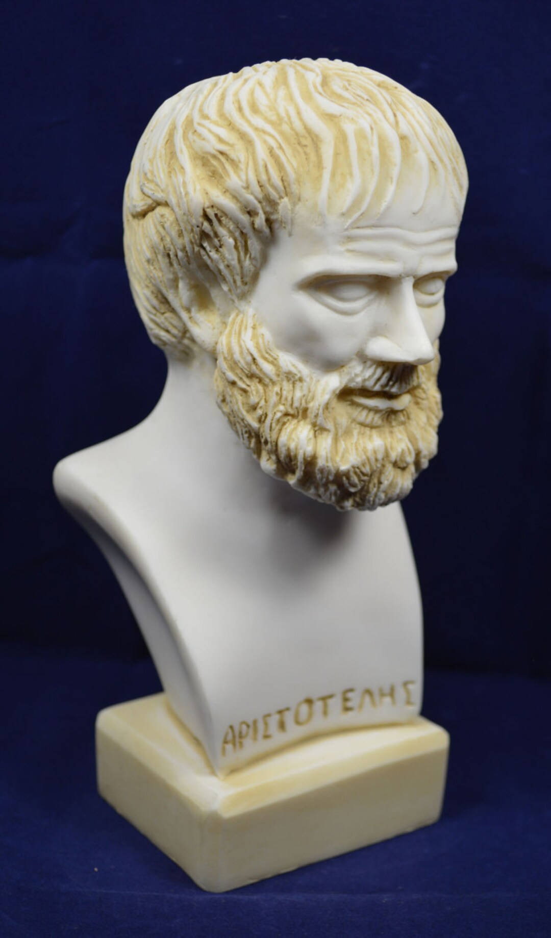 Aristotle Sculpture Bust Ancient Greek Philosopher Aged Patina Statue 