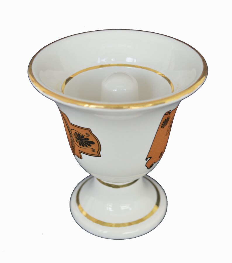 Astromedia Pythagoras keramische beker, zelfroerend, mok, drinkbeker, filosofie, 1 stuk (1 stuk), 105 mm hoog, 95 mm diameter