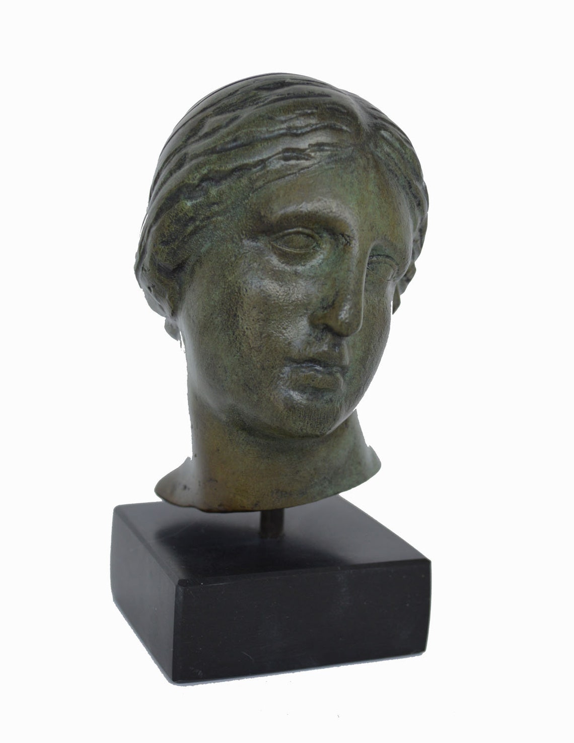 Nike Victory head bust ancient Greek bronze reproduction image 4