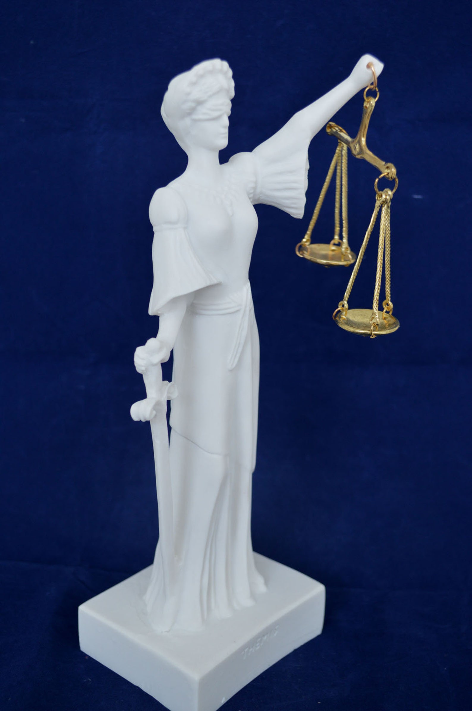 Themis Sculpture Goddess of Justice Themida Artifact Alabaster Etsy
