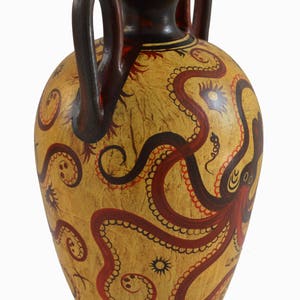 Minoan Art Pottery Amphora Vase Octopus Ancient Crete - Etsy