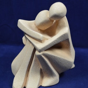 Valentines Day Gift - Cycladic Art - Lovers Figure - Holding couple - Beautiful Sculpture