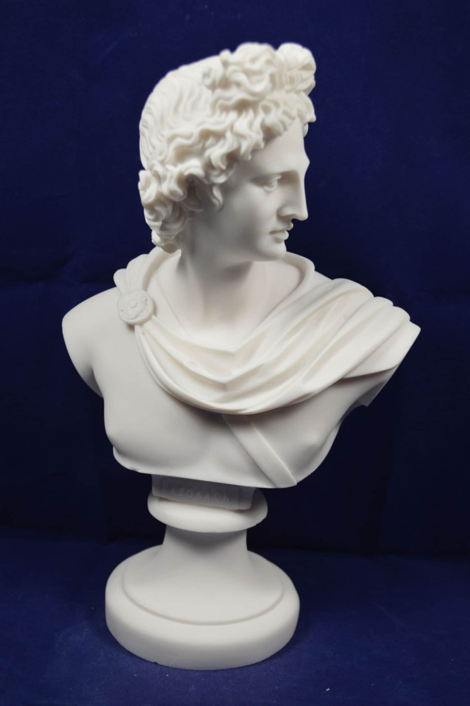 God Apollo Bust Sculpture Ancient Greek God of Sun and Poetry Etsy