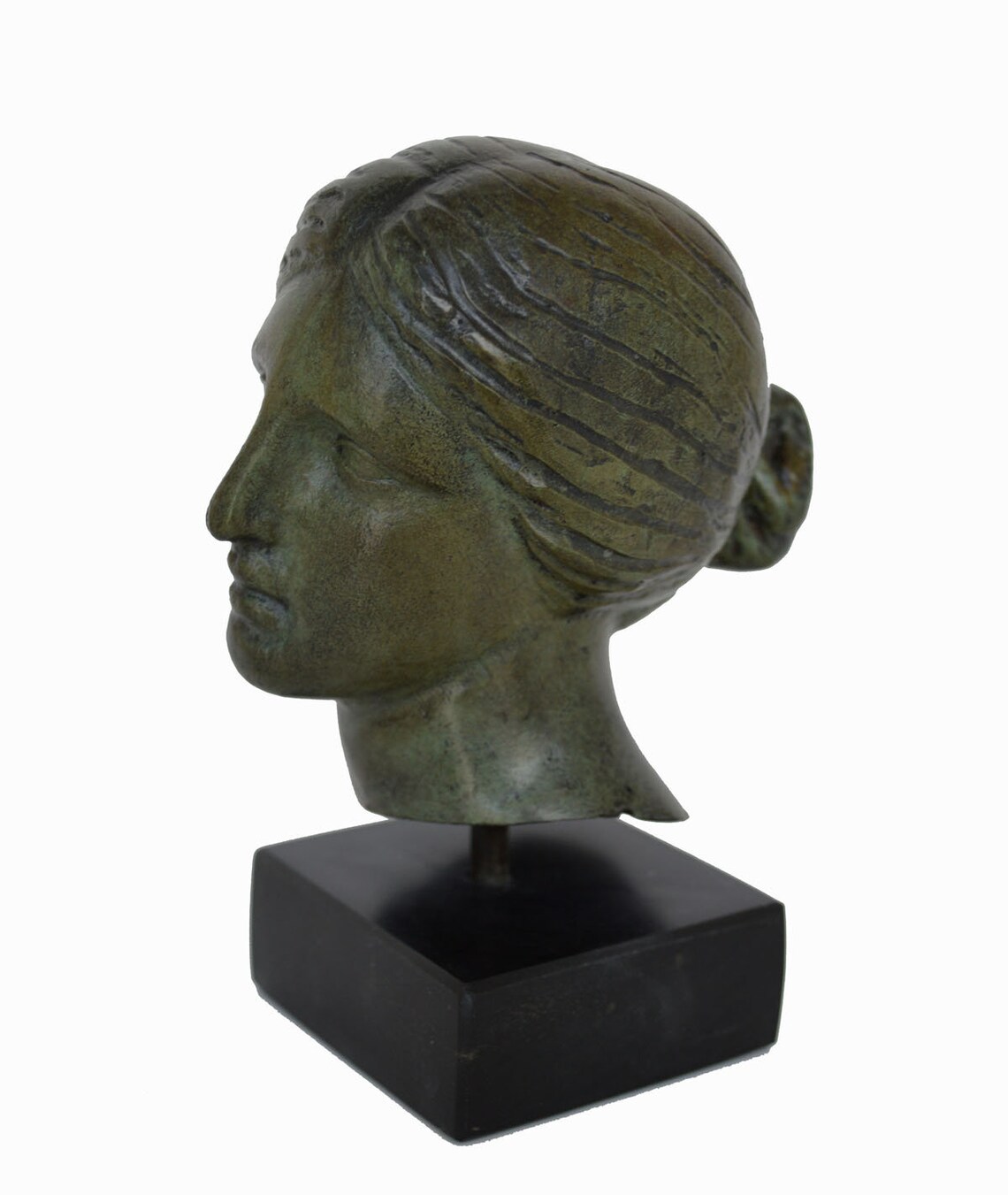 Nike Victory head bust ancient Greek bronze reproduction image 1