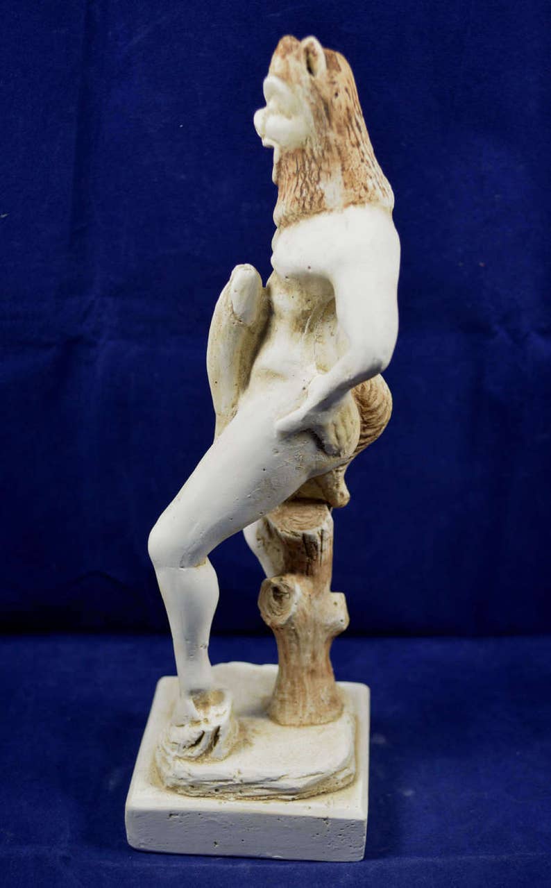 Satyr Sculpture Statue Ancient Greek Mythic Creature Artifact Etsy