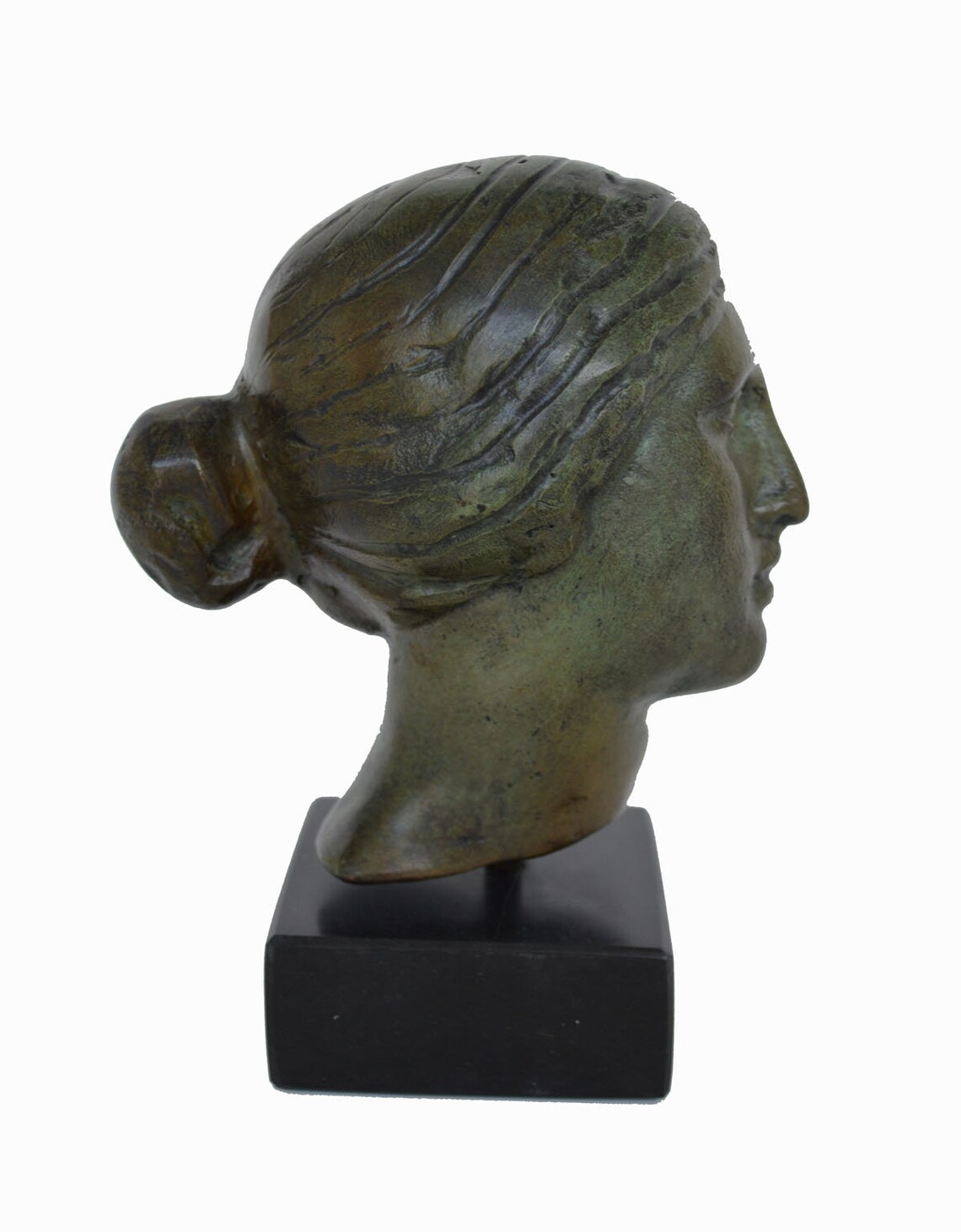 Nike Victory head bust ancient Greek bronze reproduction image 3
