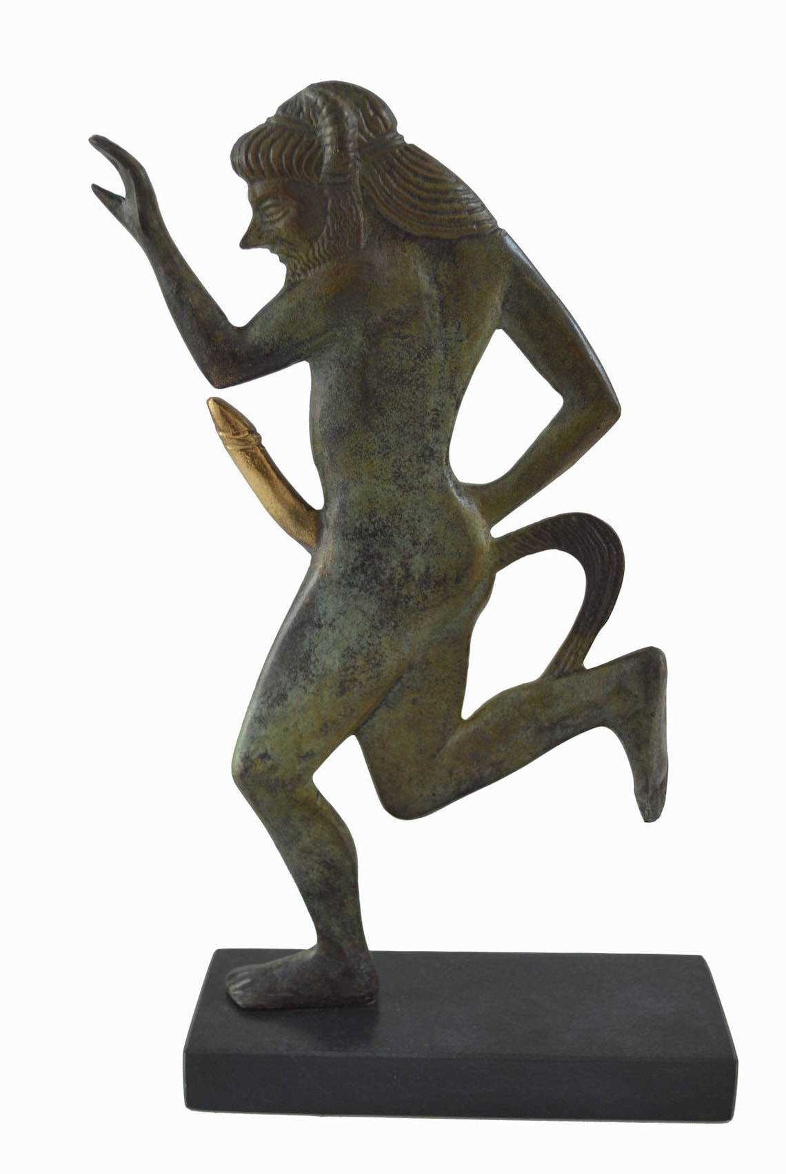 Satyr sculpture bronze statue ancient Greek mythic creature Etsy