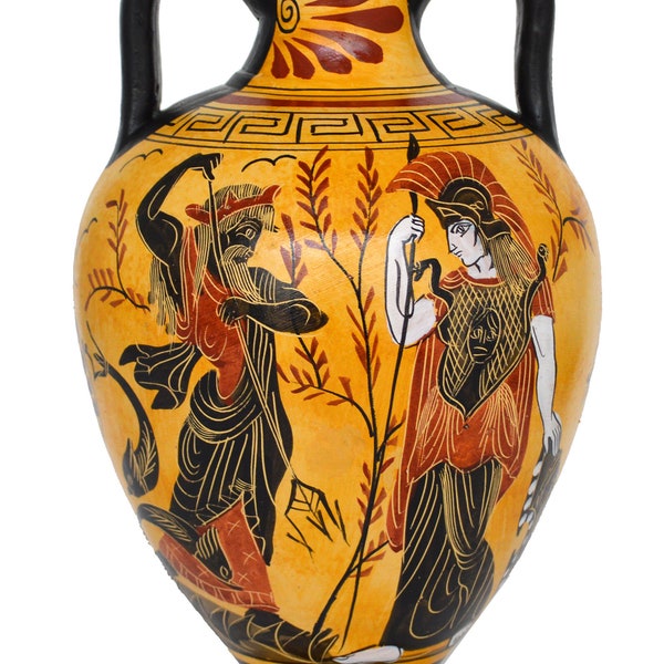 Déesse Athéna et Poséidon - Artemis Diana Déesse des animaux sauvages Amphore Vase