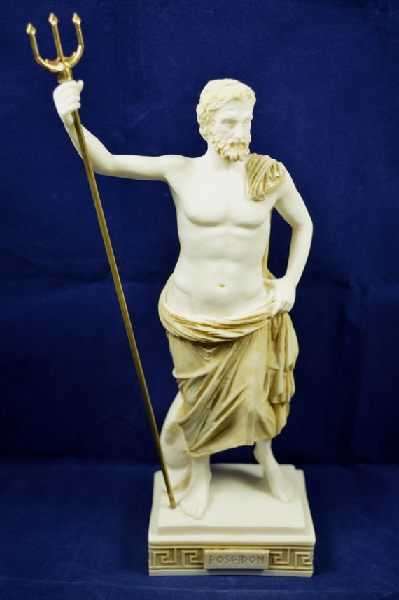 Poseidon Statue Ancient Greek God of the Sea Neptune Aged - Etsy