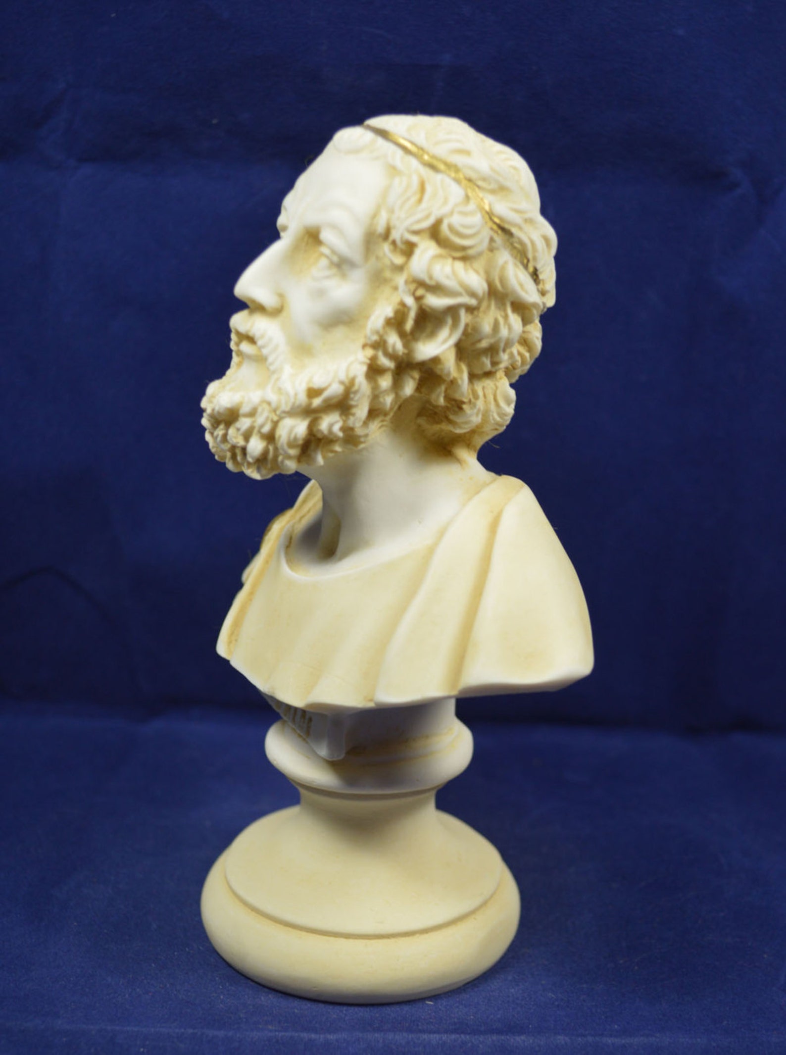 Homer Sculpture Bust Ancient Greek Poet Aged Statue Etsy