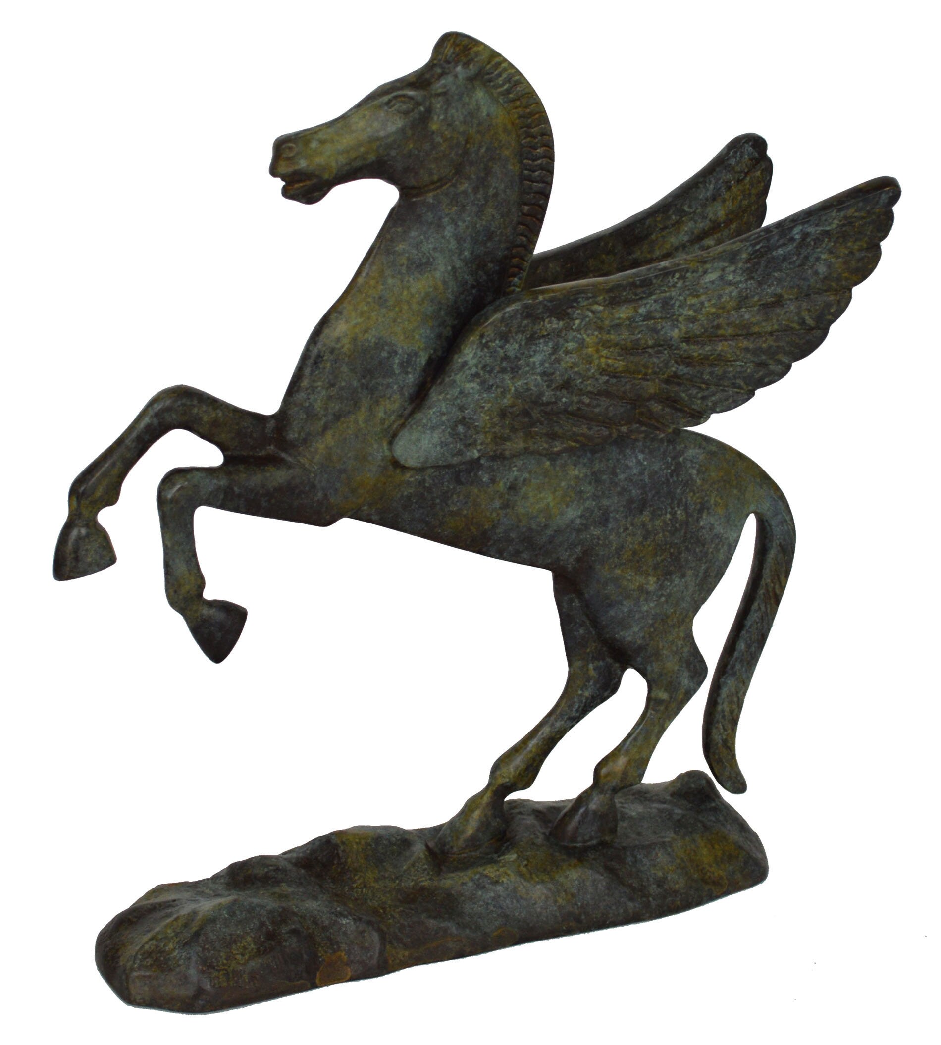 Ancient Greek Bronze Museum Statue Replica of Pegasus Flying Horse Collectable 
