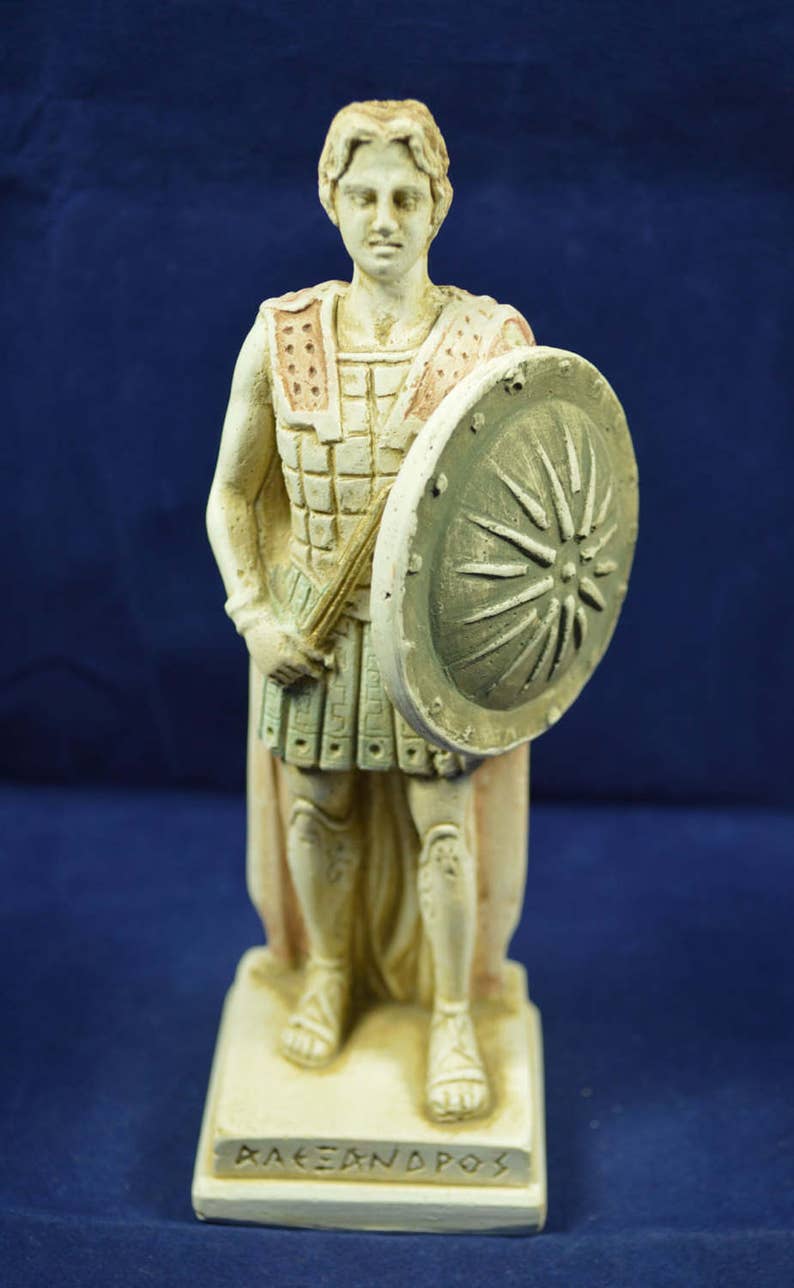 Alexander Sculpture the Great Macedonian King Statue Etsy